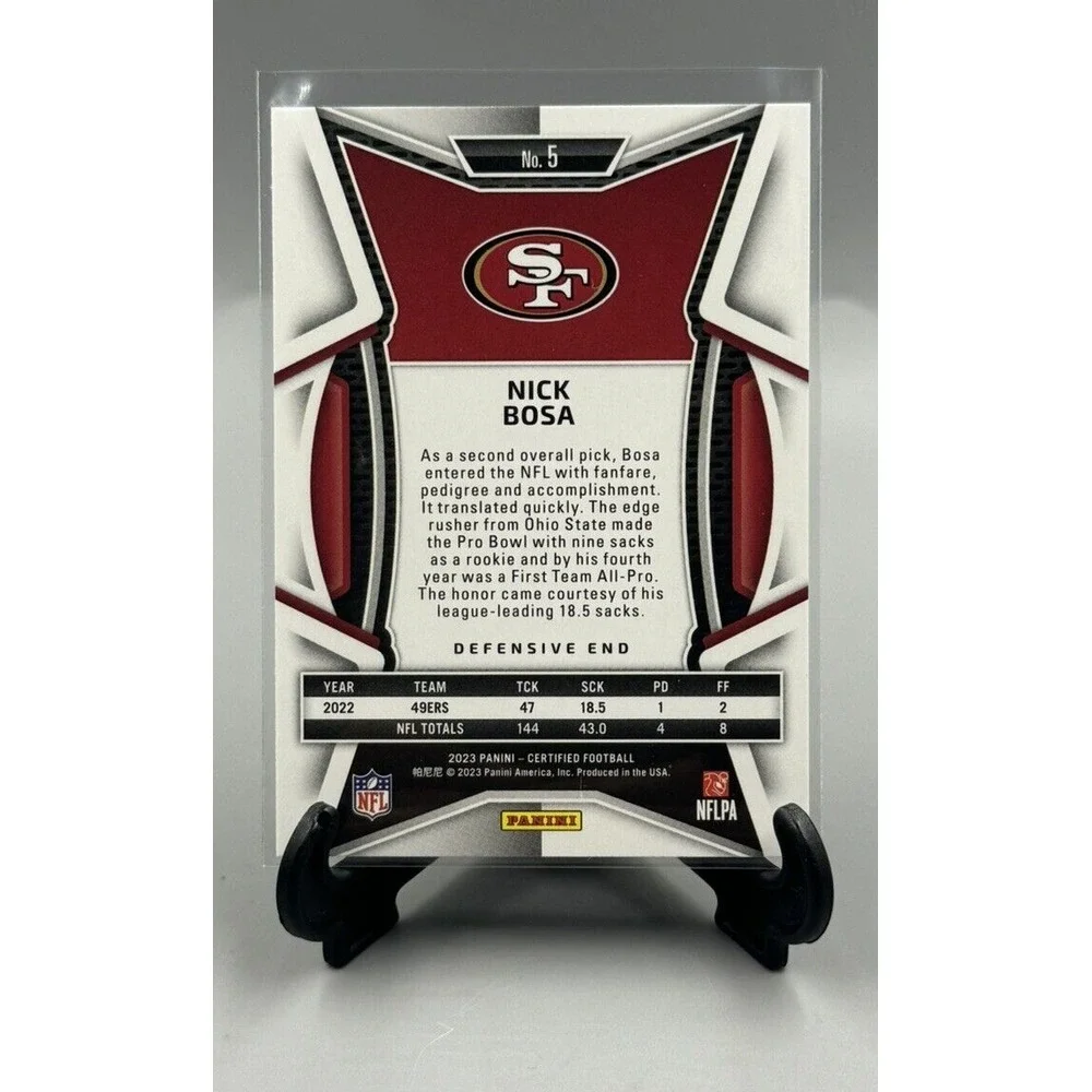 2023 Certified Football Nick Bosa Gold Team #GT-16‎ 49ers